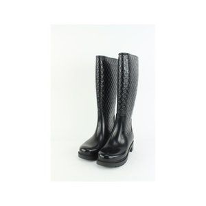 Louis Vuitton Women's 36 Black Rubber Rainboots Tall Rain Boots 9L1221 For  Sale at 1stDibs